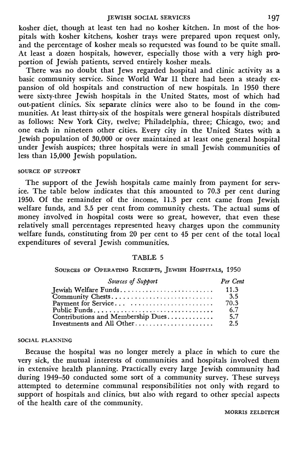 JEWISH SOCIAL SERVICES 197 kosher diet, though at least ten had no kosher kitchen.