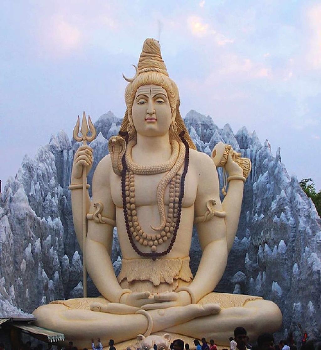 A statue of a Hindu god, named Shiva.