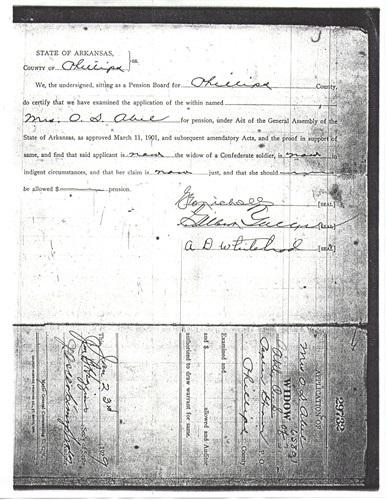 Married: Permelia Johnson (b.4-11-1853 Miss-d.8-4-1929 Phillips Co, Ark.) Married Grenada, Mississippi Dec.
