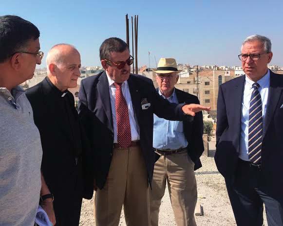 N 48 - FALL 2017 Newsletter XVII The Delegation of the Grand Magisterium and representatives of the Patriarchate at the construction site of a church in Jubeiha on the outskirts of the Jordanian