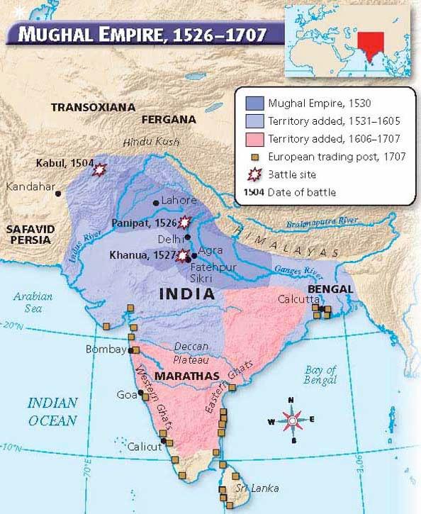 claims to throne led to civil war Soon invaders poured into India from north Mughals continued to rule for about 150 more