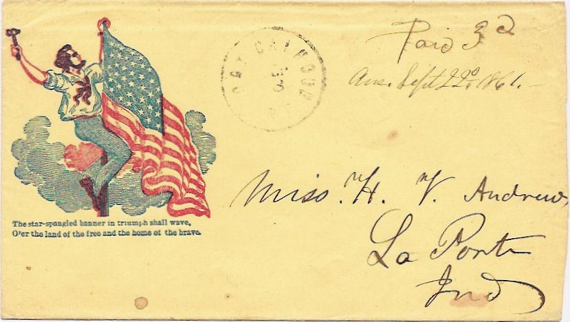 Civil War Patriotic Usages PF Certificate No. 0415564 Fort Calhoun N.T.