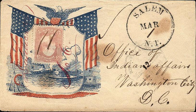 red, white and blue Civil War patriotic (Walcott L2252) Salem N.T.