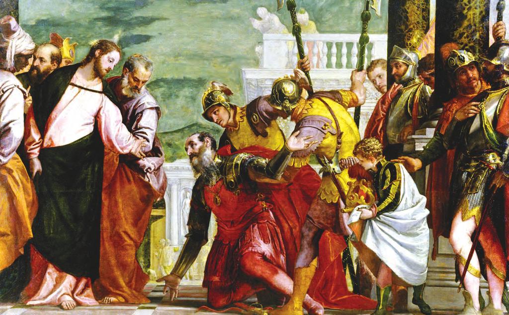 4 Jesus and the Centurion by Paolo Veronese Simple acts of reverence such as genuflecting to the Eucharistic Lord in the tabernacle and kneeling as liturgically prescribed by the Church (while