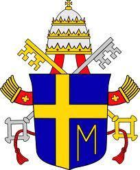 Once a Pope is elected, he chooses a particular coat of arms which is based on the Holy See Coat