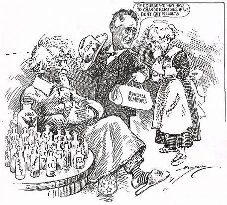 Roosevelt & His Bag of Remedies ALPHABET SOUP The New Deal did not end the Great Depression.