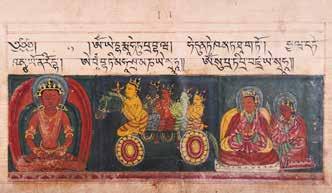 The Perfection of Wisdom in Eight Thousand Verses (Ashtasahasrika Prajnaparamita Sutra) 406 folios of raw paper; script written in black brush; 4 illuminations Tibet Ca. 15th century 22 x 74 x 13.
