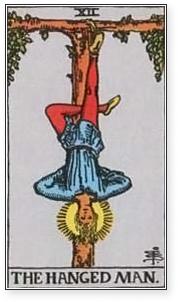 The Hanged Man Values and goals must be turned upside down.