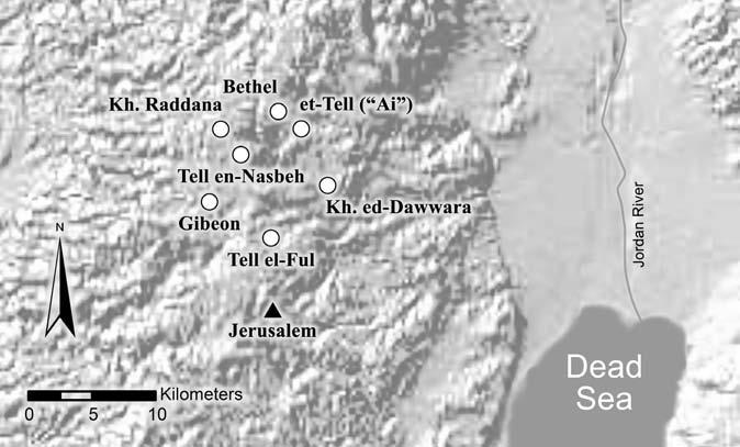THE FIRST NORTH ISRAELITE TERRITORIAL ENTITY 39 Figure 10. Main archaeological sites in the Gibeon-Bethel plateau north of Jerusalem. Figure 11.