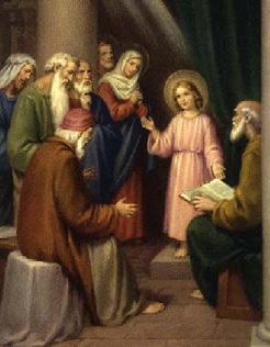 The Fifth Joyful Mystery THE FINDING OF OUR LORD IN THE TEMPLE We pray for the virtue of poverty of spirit total dependence upon God and His Holy Will.