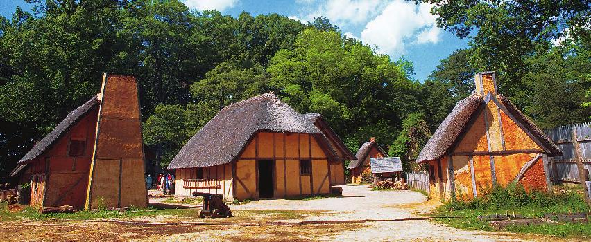 A modern reconstruction of the original Jamestown, Virginia, settlement colonial histories As the colonies took root, writing began to focus less on pure description and more on the story of the