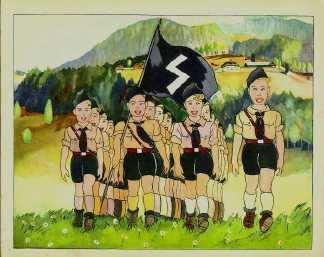 The Führer s Youth The boys who are true Germans To Hitler s Youth belong. They want to live for their Führer, Their eyes are fixed on the future. Bigger and stronger they have become.