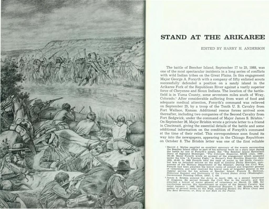 STAND AT THE ARIKAREE EDITED BY HARRY H.