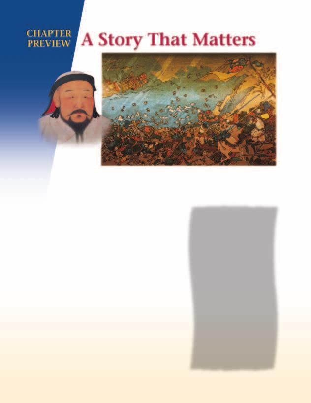 Kublai Khan, grandson of Genghis Khan Destruction of the Mongol fleet attacking Japan I Japan Faces Kublai Khan Why It Matters n 1274, the Mongol emperor of China, Kublai Khan, demanded that the