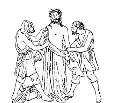 X STATION: JESUS IS STRIPPED OF HIS GARMENTS To be without clothes in front of everyone is a humiliating thing.