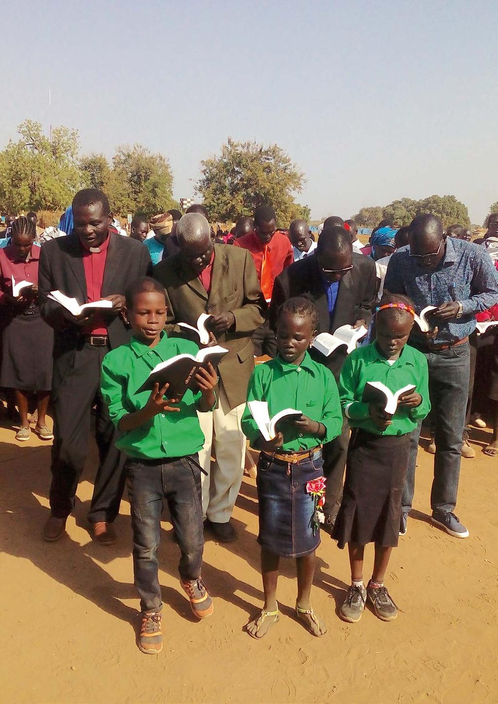 CASE STUDY: SOUTH SUDAN Good news is in short supply in war-torn South Sudan, but here young and old celebrate the launch of the very first Mabaan Bible, published in 2017 two years ahead of schedule!