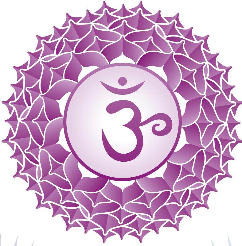 Chakra 7 : Crown Color: Violet Element: Thought Position: Top of the head Objective: Charity, connection to God and spirit, divinity, belief systems,