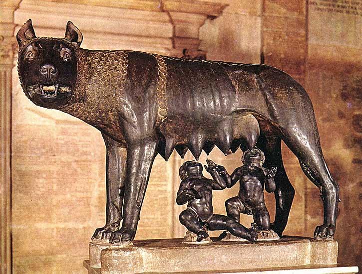 ROMULUS & REMUS These twins were named Romulus and Remus. They were protected by a number of unusual circumstances.