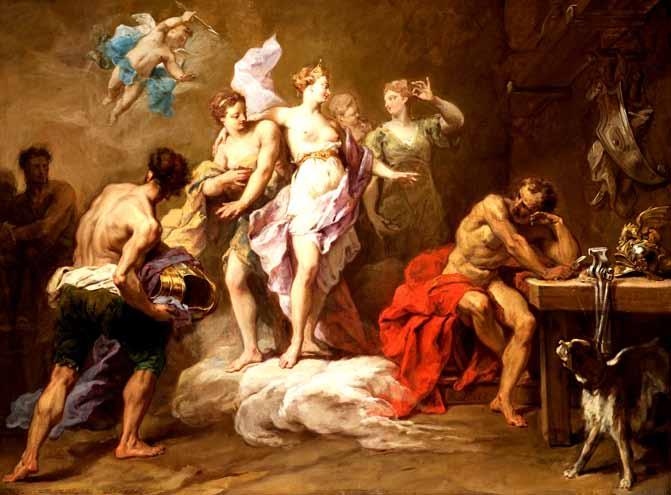 The Aeneid Venus Ordering Arms from Vulcan for Aeneas