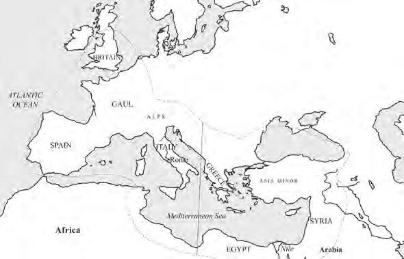 2 The Story of the World: Volume 2 The Roman Empire, Divided Your magic carpet swoops down towards the Mediterranean Sea, towards a piece of land that looks like a boot sticking out into the middle