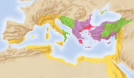 Decline of the Byzantine Empire ATLANTIC OCEAN 45 N 40 N 10 W 5 W SPAIN 0 5 E 10 E 15 E 20 E 25 E 30 E 35 E 40 E Venice ITALY EUROPE Adriatic Sea Rome N W S E Kosovo GREECE Black Sea Constantinople