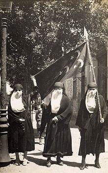 Egypt: 1919 Women Nationalists Demonstrating, Cairo 1919 *Note: