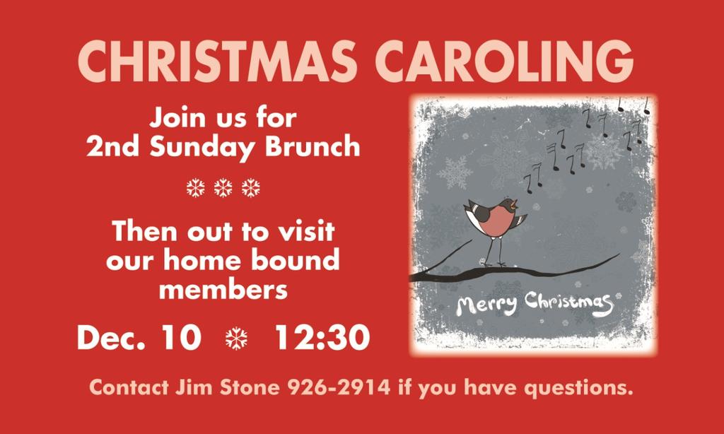 P AGE 2 OPC Events Second Sunday Brunch Celebrate the season of The Christ Child's birth with your church family and friends as we gather for Second Sunday Brunch.