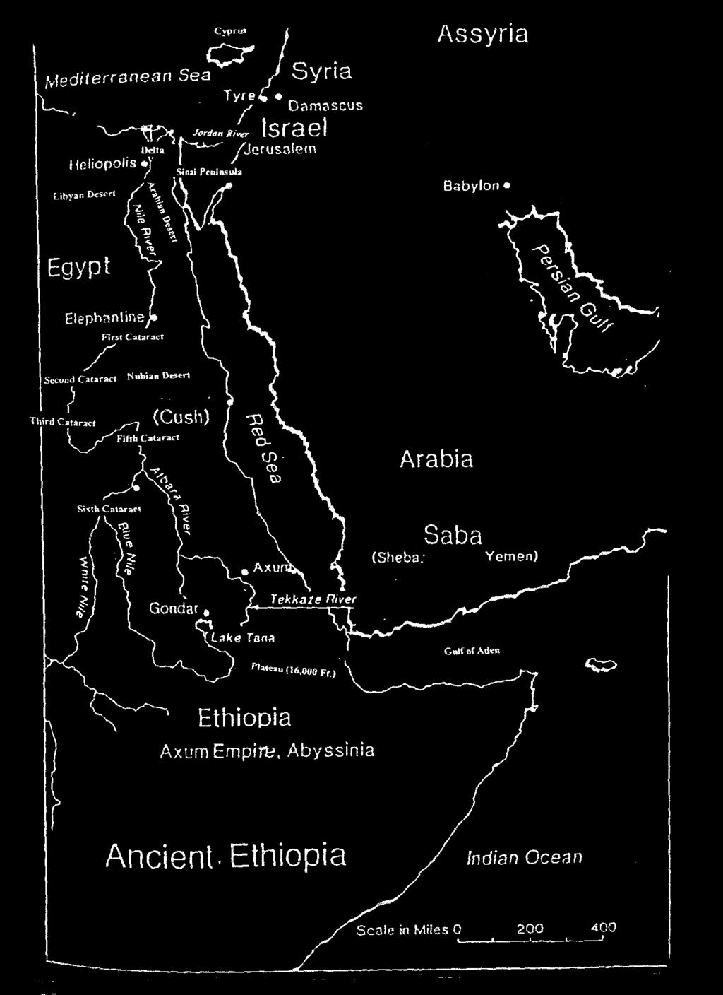 Map adapted from: Beta Israel, 1993 Curriculum Guide for Multiple Age