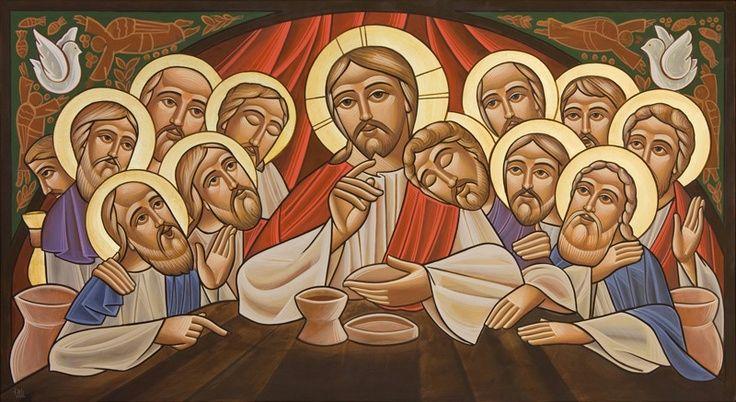 LESSON 12 - HOLY THURSDAY Jesus and the disciples were at the table eating the Passover dinner, and Jesus took bread and blessed it.
