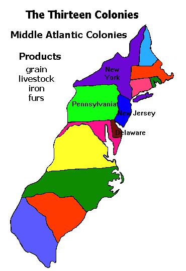 The Middle Colonies New York, Pennsylvania, New Jersey, Delaware Fertile soil = bread colonies Deep harbors =