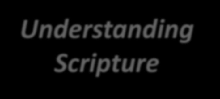 Understanding Scripture All Scripture is God-breathed