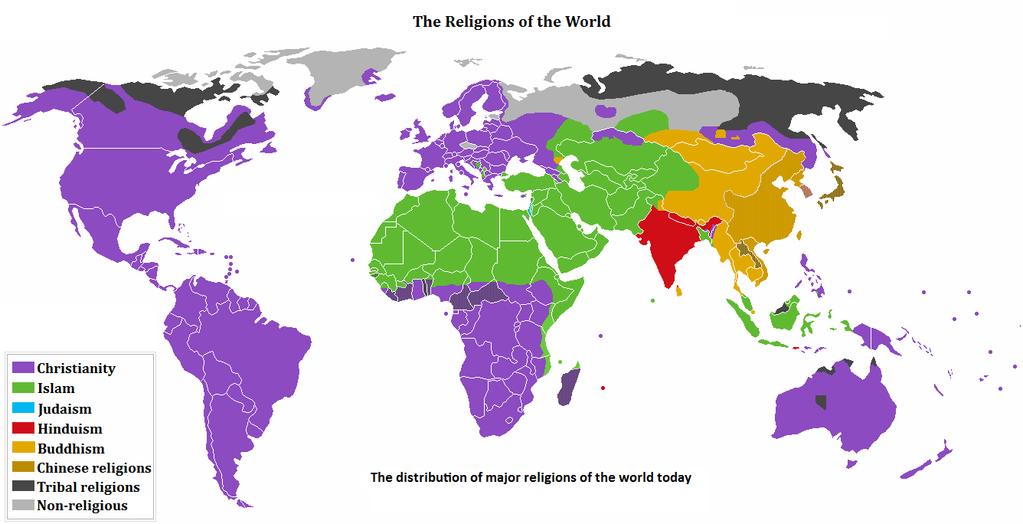 Religions of the World What do you notice about