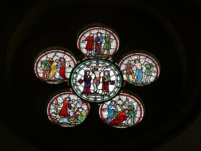 Whether this window was originally glazed is questionable and medieval glass in churches was destroyed during the