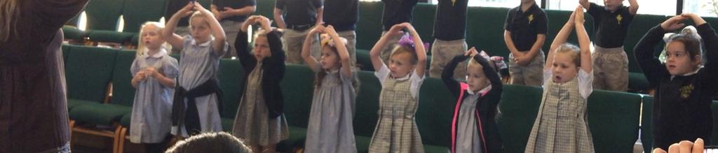 Kinder led choir for the first me. Their voices filled the Church and if they were nervous it never showed.