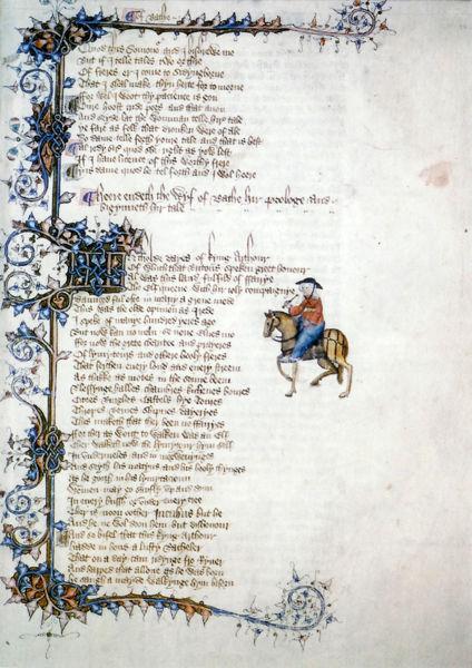 An actual page from The Canterbury Tales Many of