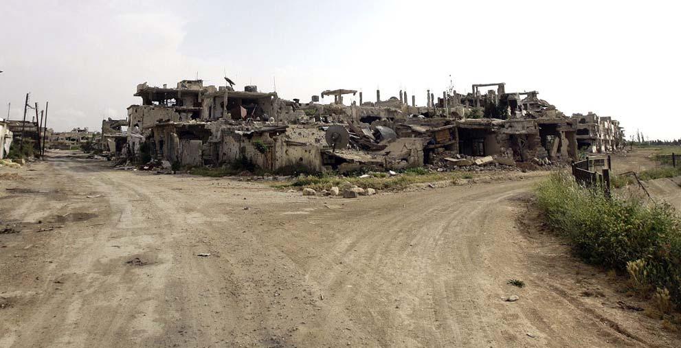 5 of 26 10/5/2012 12:29 AM A view of the heavily destroyed Bab Amro neighborhood of Homs, on May