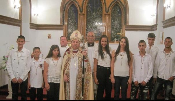 Confirmations in Emanuel Church, Ramleh It was a beautiful Saturday evening in Emanuel Church, Ramleh, as 8 young people were confirmed by Bishop Suheil on September 1st.