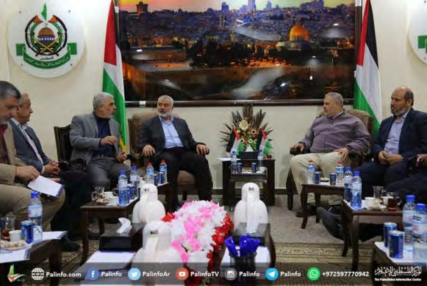 On March 22, 218, he paid a visit to wounded operatives of the Hamas security forces in the Shuhada'a al-aqsa Hospital in Deir al-balah.
