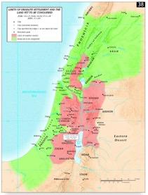 The red area shows how much land Israel had control of.