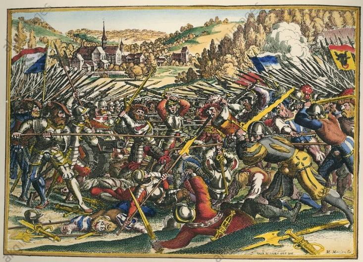 The 1531 battle of Kappel Etching by