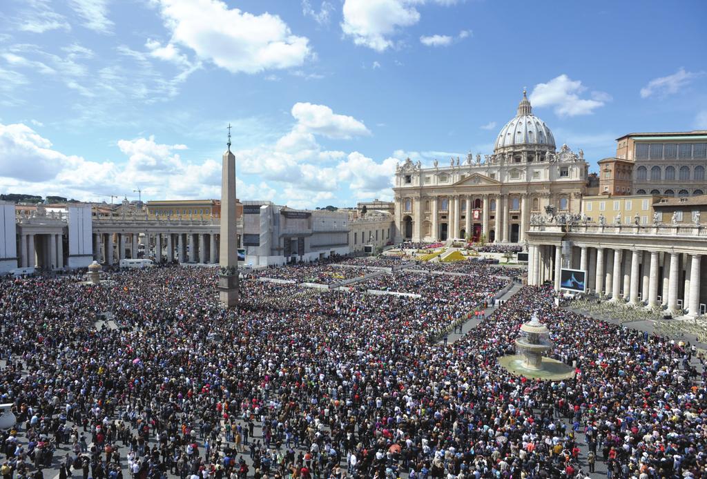 OUR SOCIAL NATURE The People of God gather together to worship in St. Peter s Square.