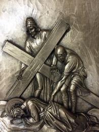 Ninth Station - Jesus falls a third time IX. I am the man who has seen affliction under the rod of his wrath; he has driven and brought me into darkness without any light.