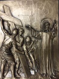II. Second Station - Jesus takes up his Cross Jesus went out, bearing his own cross, to the place called the place of a skull, which is called in Hebrew, Golgotha.