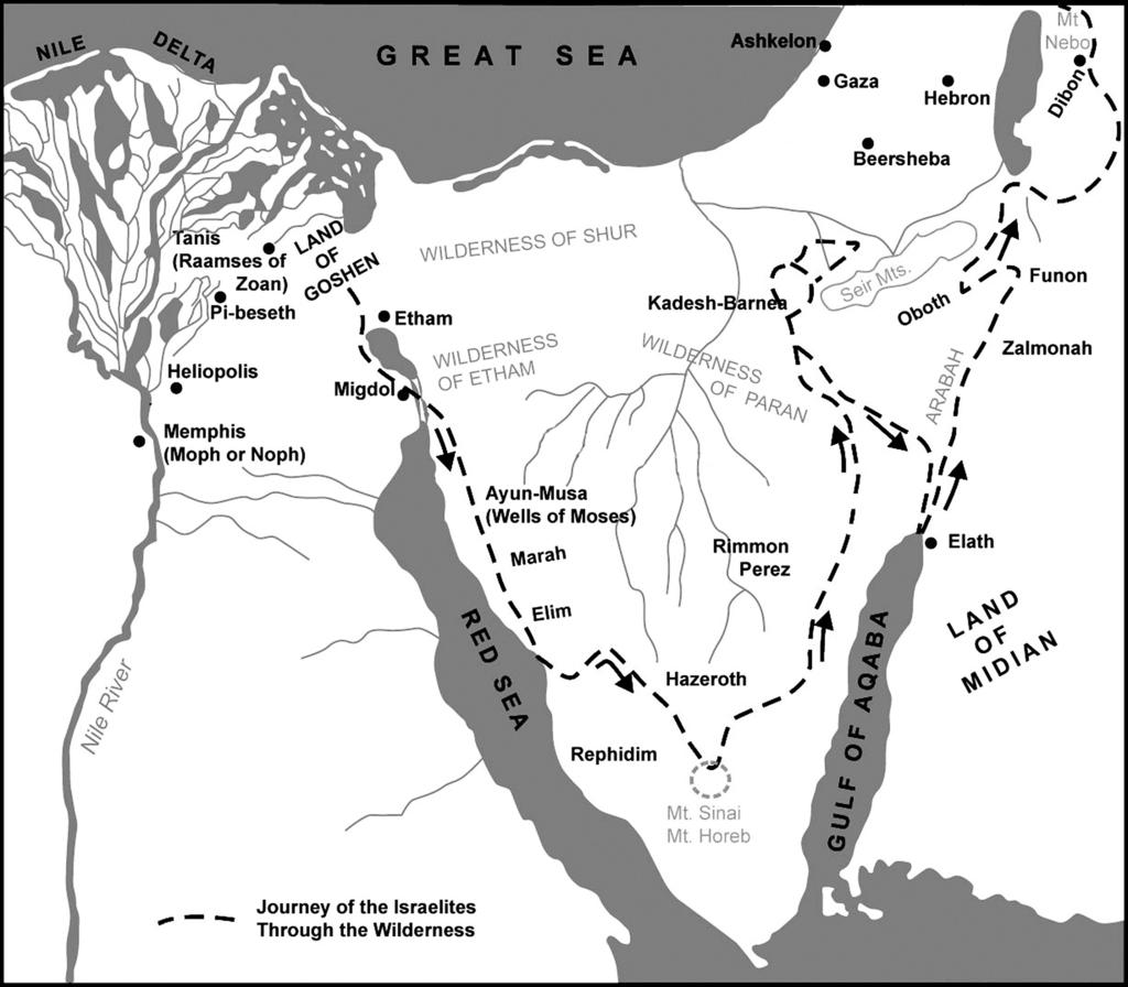 Possible Route of the Exodus
