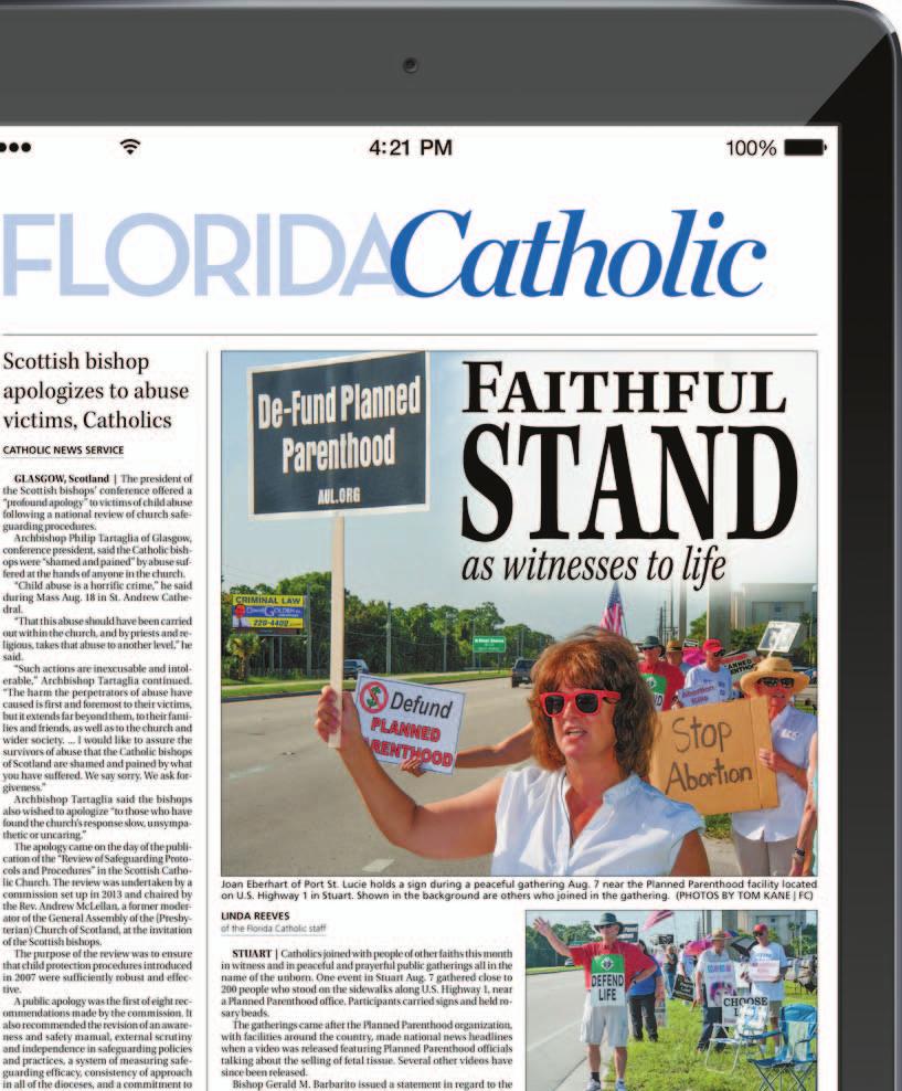 All these covers are available as jpegs and can be retrieved online at the Florida Catholic