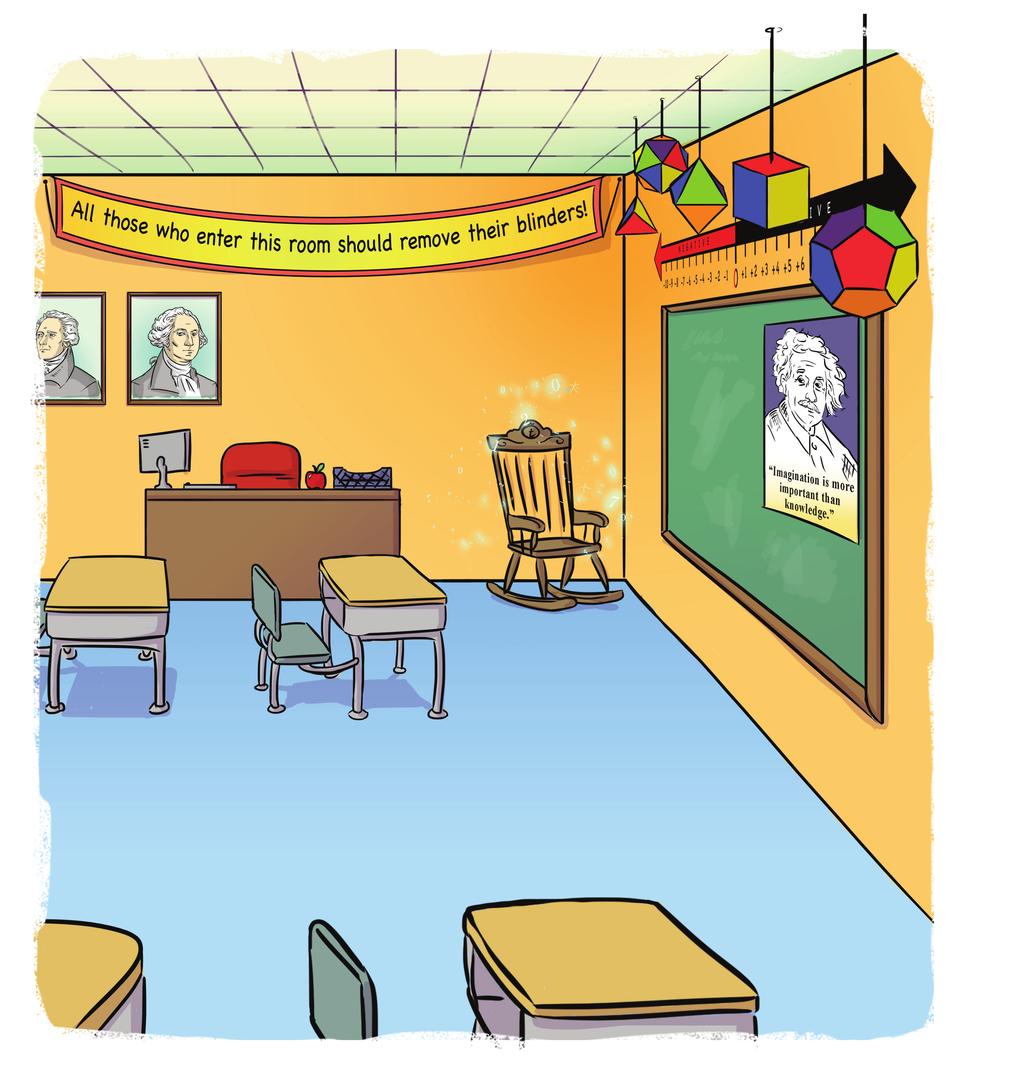 Once all the children were seated, Mrs. Googol-Plex pointed to the pictures on the wall and to the banner above them and asked, What do you think that banner means, class?