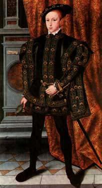 nine years of age. Edward, the son of Henry VIII and Jane Seymour, was the third monarch of the Tudor dynasty and England's first ruler who was Protestant at the time of his ascension to the throne.