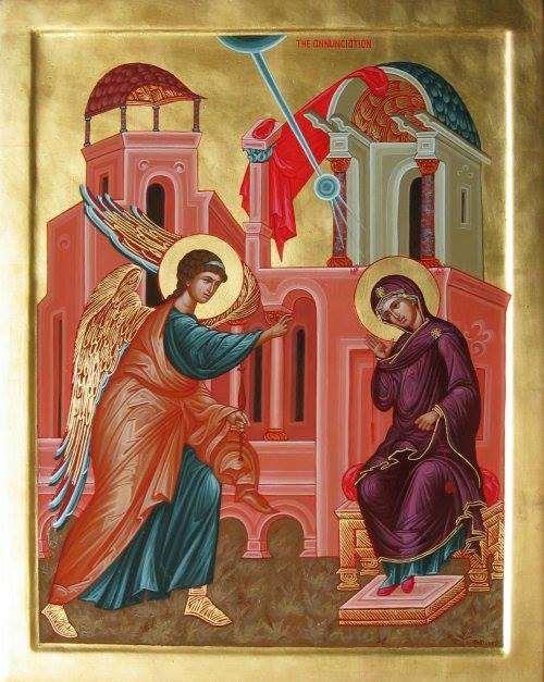 In 692 the Council in Trullo celebrated the Annunciation during Great Lent. The Greek and Slavonic names for the Feast may be translated as good tidings.
