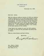 1 page (6.25 x 8 in.; 158 x 203 mm.), on United States Senate, Washington, D.C. stationery, 15 January 1955. Kennedy writes in full: Dear John: I want to thank you for your very nice Christmas card.