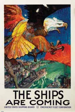 ), very good, showing old folds. $200 - $300 Page 218 visit us @ www.profilesinhistory.com 249. WWI The Ships Are Coming Flying Eagle poster.
